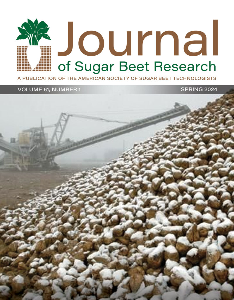 Journal of Sugar Beet Research - Fertilizer Value of Sugarbeet Processing Precipitated Calcium Carbonate for Crop Production in Southern Idaho Cover Photo